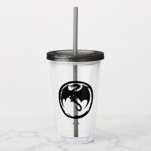 Vaso Acrílico Tumblor acrílico de humo del Dragón Negro