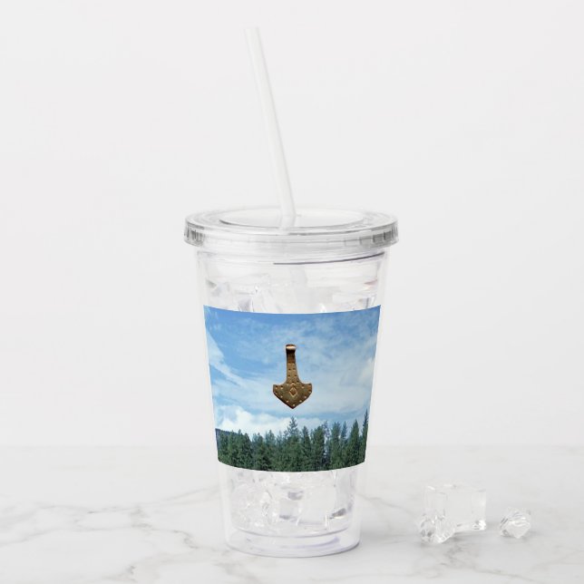 Vaso Acrílico Tumblor acrílico de martillo de oro (Anverso (hielo))