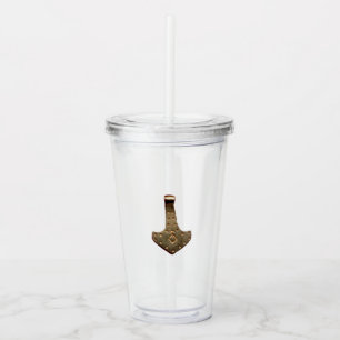 Vaso Acrílico Tumblor acrílico de martillo de oro