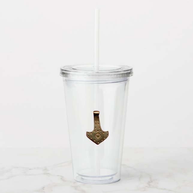 Vaso Acrílico Tumblor acrílico de martillo de oro (Anverso)