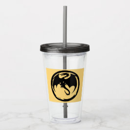 Vaso Acrílico Tumblor acrílico de oro del Dragón Negro