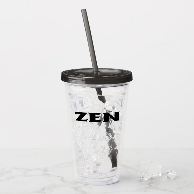 Vaso Acrílico Tumblor acrílico negro zen (Anverso (hielo))