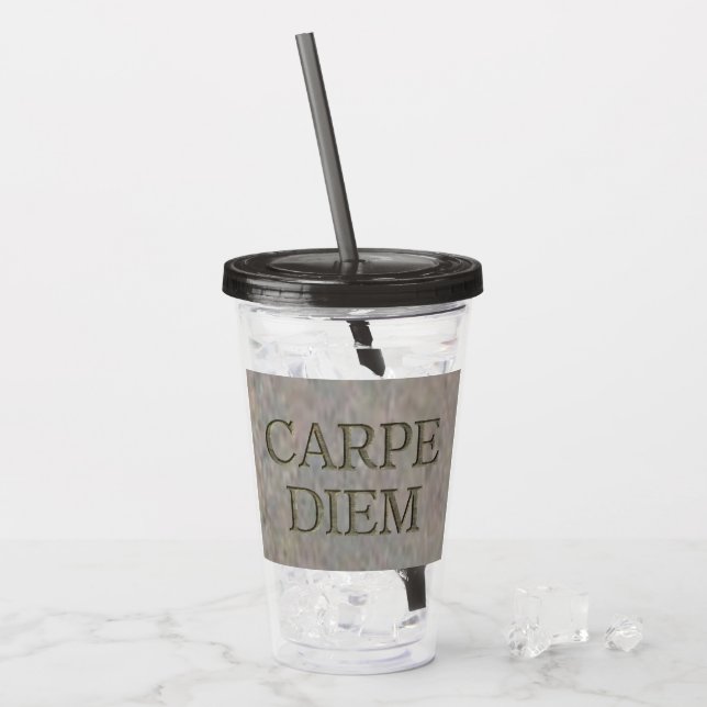 Vaso Acrílico Tumor de acrílico gris de Carpe Diem Stone (Anverso (hielo))