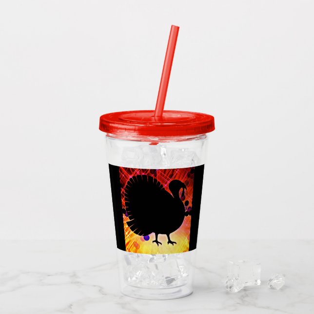 Vaso Acrílico Turquía divertida (Reverso (hielo))