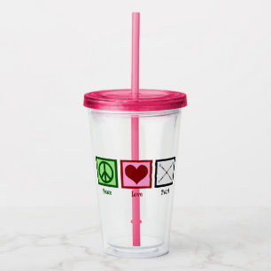 Vaso Acrílico Twirling de la batata de amor por la paz