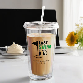 Vaso Acrílico Último swing antes de la fiesta de soltera de golf