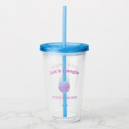Vaso Acrílico Último Tumbler Personalizado de Soltera de Disco
