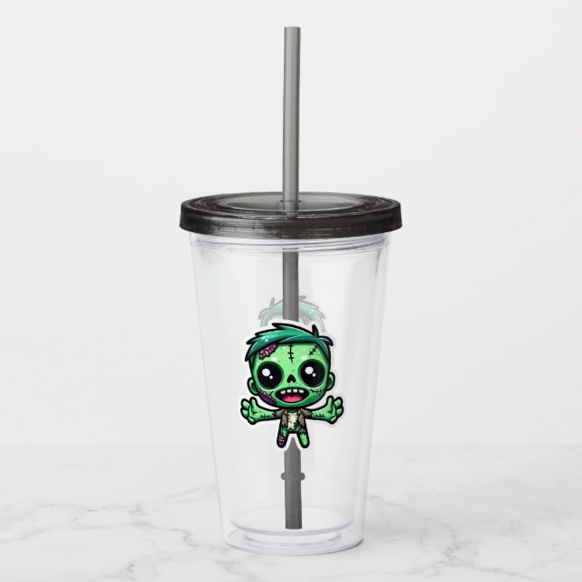 Vaso Acrílico Un zombi divertido (Anverso)