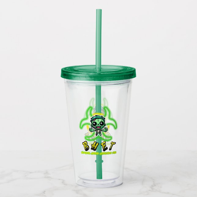 Vaso Acrílico Un zombi divertido (Anverso)