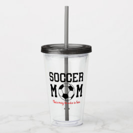 Vaso Acrílico Una divertida madre del fútbol, acrílico Tumbler
