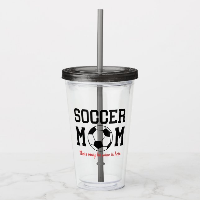 Vaso Acrílico Una divertida madre del fútbol, acrílico Tumbler (Anverso)
