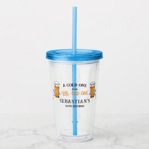 Vaso Acrílico Una Fría Para El Antiguo Cumpleaños De La Cerveza