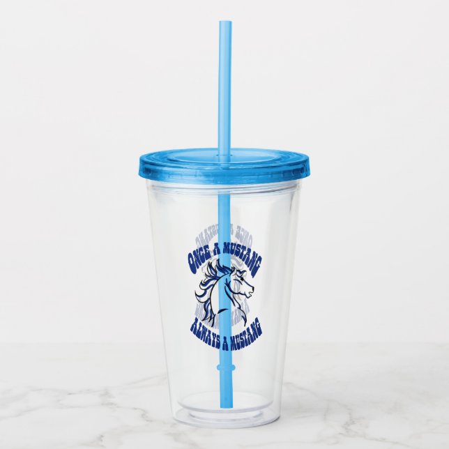 Vaso Acrílico Una vez un tumbler de Mustang (Anverso)
