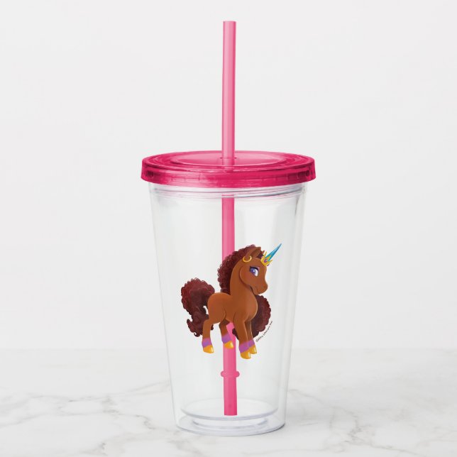 Vaso Acrílico Único orgullo de Unicornio (Anverso)