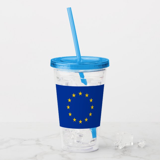 Vaso Acrílico Unión Europea (Anverso (hielo))