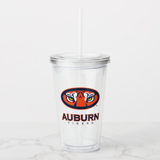 Vaso Acrílico Universidad Auburn | Tigres de Burro (Anverso)