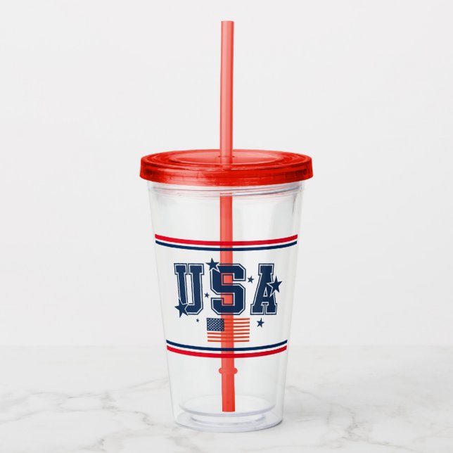 Vaso Acrílico USA Acrylic Tumbler (Anverso)
