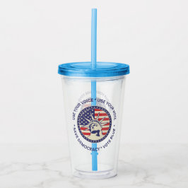 Vaso Acrílico Usa tu distintivo de libertad patriótica