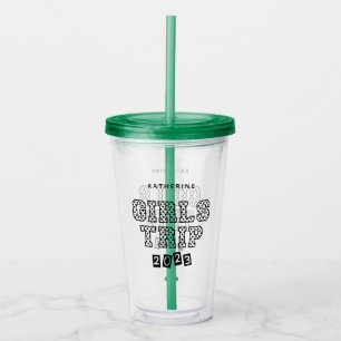 Vaso Acrílico Vacaciones de chicas personalizadas 2023 Fin de se