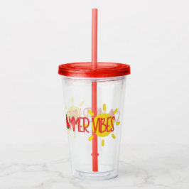 Vaso Acrílico Vacaciones de moda de verano en vibraciones modern