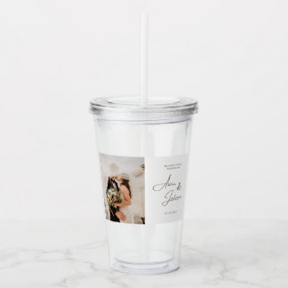 Vaso Acrílico Vajilla de bebida grabada para boda