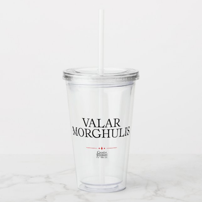 Vaso Acrílico Valar Morghulis (Anverso)