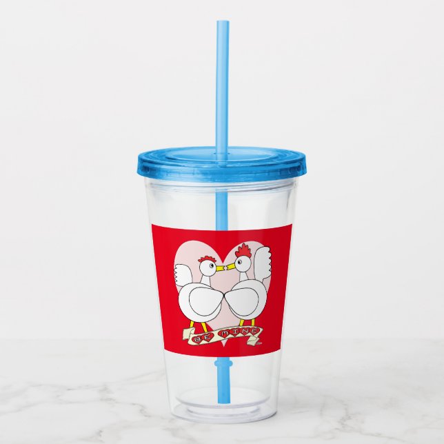 Vaso Acrílico Valentine Be Mine (Anverso)