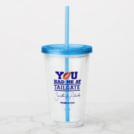 Vaso Acrílico Vamos a hacer una Fiesta de Cola Celebrar Azul Duc