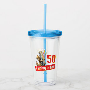 Vaso Acrílico Velas de cumpleaños de ardilla