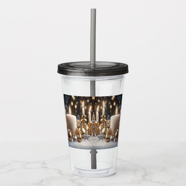 Vaso Acrílico Velas de vacaciones Tumbler acrílico (Anverso)