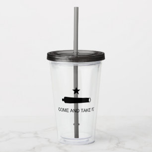Vaso Acrílico ¡Ven Y Tómalo! Bandera de batalla del estado de Te