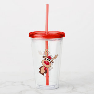 Vaso Acrílico Venado con bufanda.