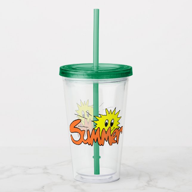 Vaso Acrílico Verano (Anverso)