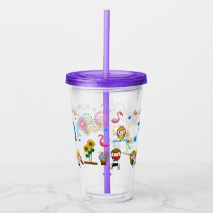 Vaso Acrílico Verano de los niños