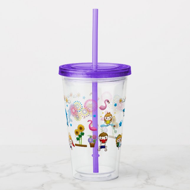 Vaso Acrílico Verano de los niños (Anverso)