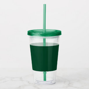 Vaso Acrílico Verde de las carreras británicas (color sólido)