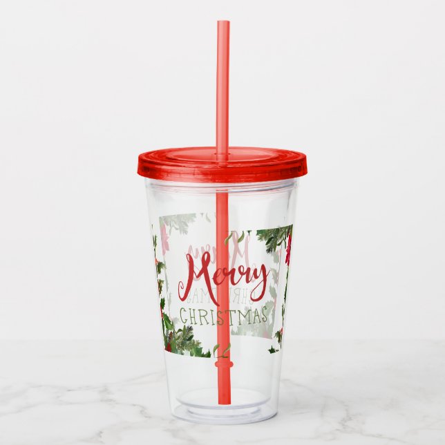 Vaso Acrílico Verdor navideño (Anverso)
