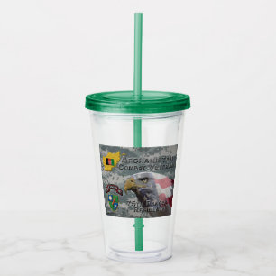 Vaso Acrílico Veterano de combate afgano 75º Regimiento de Guard