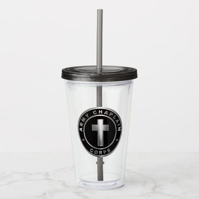 Vaso Acrílico Veterano del Ejército de los Cuerpos de Capellán (Anverso)
