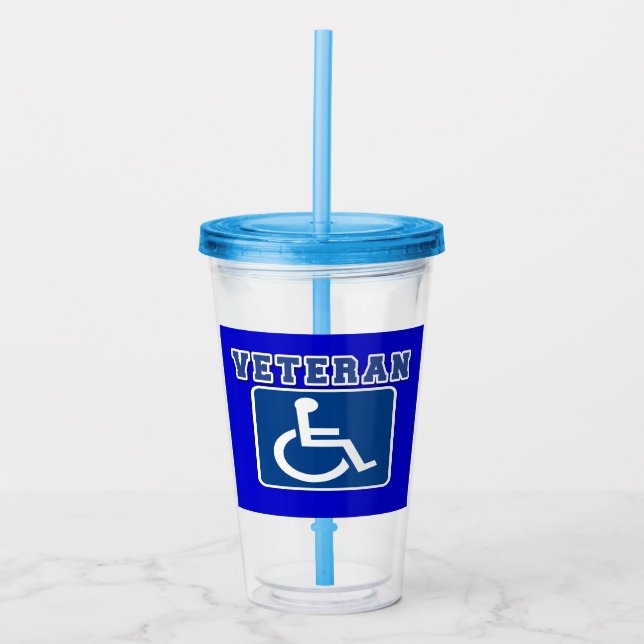 Vaso Acrílico Veterano discapacitado (Anverso)