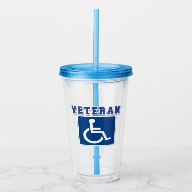 Vaso Acrílico Veterano discapacitado (Anverso)