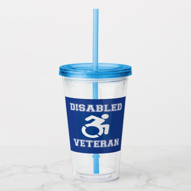 Vaso Acrílico Veterano discapacitado (Anverso)