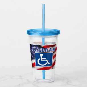 Vaso Acrílico Veteranos discapacitados de los Estados Unidos