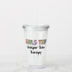 Vaso Acrílico Viaje de Chicas personalizados más barato de lo qu