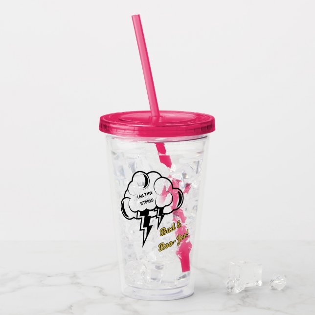 Vaso Acrílico Viajes malos y bú-jee (Anverso (hielo))