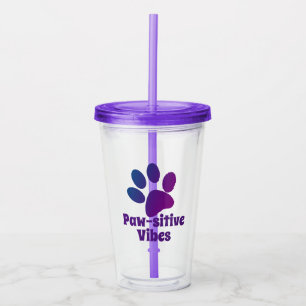 Vaso Acrílico Vibes positivas Tumbler acrílico de impresión pú