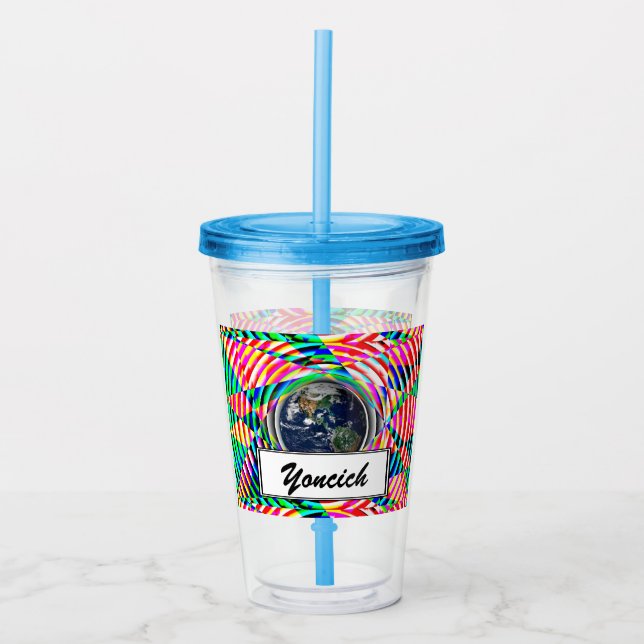 Vaso Acrílico Vibes terrestres de Kenneth Yoncich (Anverso)