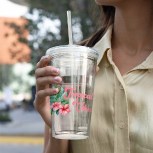 Vaso Acrílico Vibes tropicales