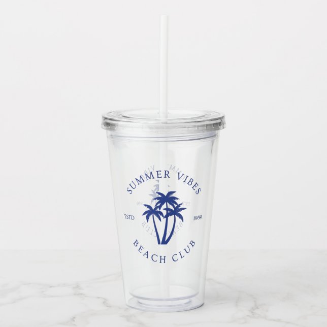 Vaso Acrílico Vibraciones de Verano (Anverso)