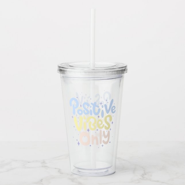 Vaso Acrílico Vibraciones Positivas Solo (Anverso)